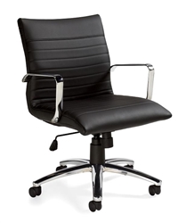 Offices To Go Luxhide Office Chair with Ribbed Back - OTG11734B
